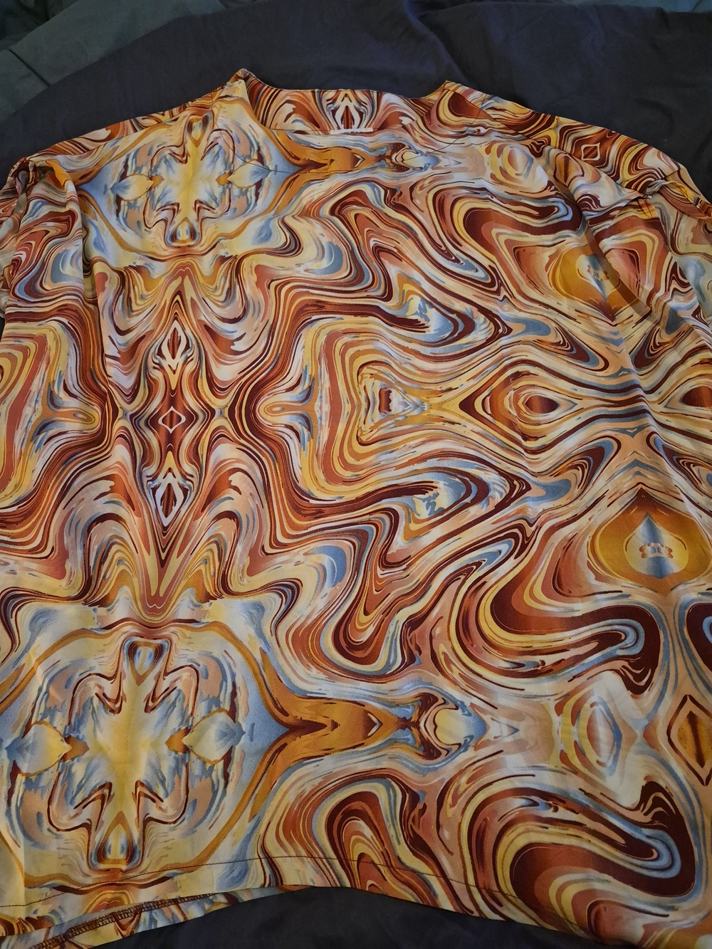 🌈 NWT Umgee Abstract Swirl Tunic Top | Retro Boho - Picture 2 of 5
